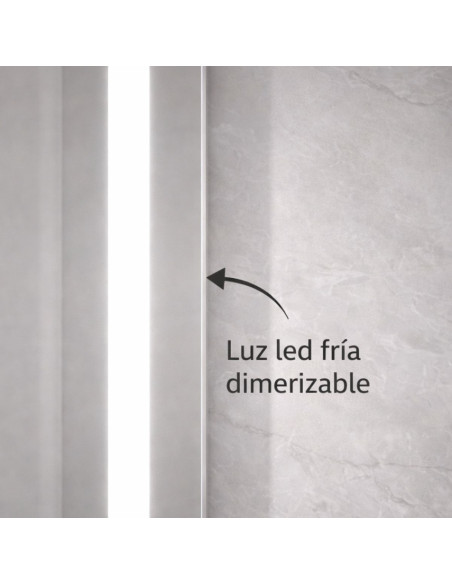 Espejo Led Táctil Horizontal 80x60 Luz Fría